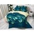 Lenjerie pat dublu,  FINET, 6 piese, Jojo Home, Turquoise-Multicolor, fluturi [9]