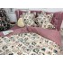 Lenjerie pat dublu,  FINET, 6 piese, Jojo Home, Alb-Multicolor, model elegant [9]