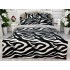 Lenjerie pat dublu,  FINET, 6 piese, Jojo Home, Alb-Negru, animal print [2]