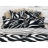 Lenjerie pat dublu,  FINET, 6 piese, Jojo Home, Alb-Negru, animal print [4]