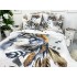 Lenjerie pat dublu,  FINET, Imprimeu Digital - Identic cu poza, 6 piese, Jojo Home, Alb-Multicolor, lup [7]
