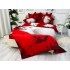 Lenjerie pat dublu,  FINET, Imprimeu Digital - Identic cu poza, 6 piese, Jojo Home, Rosu-Alb, pisicuta [9]