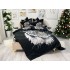 Lenjerie pat dublu,  FINET, Imprimeu Digital - Identic cu poza, 6 piese, Jojo Home, Negru-Gri, tigru [10]