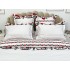 Lenjerie pat dublu,  FINET, 6 piese, Jojo Home, Alb-Rosu, model traditional [4]