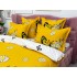 Lenjerie pat dublu,  FINET, 6 piese, Jojo Home, Galben-Negru, fluturi, flori [5]