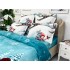 Lenjerie pat dublu, Super Pufoasa COCOLINO, 6 piese, Jojo Home, Bleu-Alb, oameni de zapada [6]