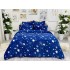 Lenjerie pat dublu, Super Pufoasa COCOLINO, 4 piese, Albastru, ploaie de stele [2]