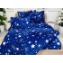 Lenjerie pat dublu, Super Pufoasa COCOLINO, 4 piese, Albastru, ploaie de stele [4]