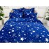 Lenjerie pat dublu, Super Pufoasa COCOLINO, 4 piese, Albastru, ploaie de stele [8]
