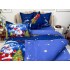 Lenjerie pat dublu,  FINET, 6 piese, Craciun, Jojo Home, Bleumarin-Multicolor, Mos Craciun, brazi, cadouri [7]