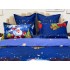 Lenjerie pat dublu,  FINET, 6 piese, Craciun, Jojo Home, Bleumarin-Multicolor, Mos Craciun, brazi, cadouri [4]