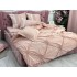 Lenjerie pat dublu,  Soft Touch, 6 piese, cu PLIURI BRODATE, Jojo Home, Roz Pudra [8]