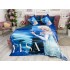 Lenjerie pat dublu,  FINET, 6 piese, IDENTICA CU POZA, Albastru, Elsa [9]
