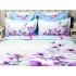 Lenjerie pat dublu,  FINET, 6 piese, IDENTICA CU POZA, Lila, magnolii [4]