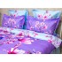 Lenjerie pat dublu,  FINET, 6 piese, IDENTICA CU POZA, Mov, magnolii [6]