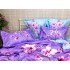 Lenjerie pat dublu,  FINET, 6 piese, IDENTICA CU POZA, Mov, magnolii [7]