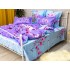 Lenjerie pat dublu,  FINET, 6 piese, IDENTICA CU POZA, Mov, magnolii [8]