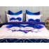 Lenjerie pat dublu,  FINET, 6 piese, IDENTICA CU POZA, Mov, flori [3]