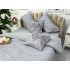 Lenjerie pat dublu, Finet Satinat Deluxe cu Smocuri Brodate, IDENTICA CU POZA, cu elastic, 4 anotimpuri, 6 piese, gri deschis [7]
