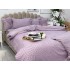 Lenjerie pat dublu, Finet Satinat Deluxe cu Smocuri Brodate, IDENTICA CU POZA, cu elastic, 4 anotimpuri, 6 piese, lila [5]