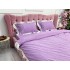 Lenjerie pat dublu,  FINET, cu Broderie si Volanase, 4 piese, cu Elastic, lila [5]