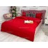 Lenjerie pat dublu, Finet Satinat Deluxe cu Smocuri Brodate, IDENTICA CU POZA, cu elastic, 4 anotimpuri, 6 piese, rosu [7]