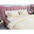 Lenjerie pat dublu,  FINET, cu Broderie si Volanase, 4 piese, cu Elastic, crem [5]