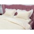 Lenjerie pat dublu,  FINET, cu Broderie si Volanase, 4 piese, cu Elastic, crem [6]