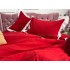 Lenjerie pat dublu,  FINET, cu Broderie si Volanase, 4 piese, cu Elastic, rosu [8]