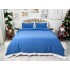 Lenjerie pat dublu,  FINET, cu Broderie si Volanase, 4 piese, cu Elastic, albastru [2]