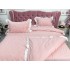 Lenjerie pat dublu,  FINET, cu Broderie si Volanase, 4 piese, cu Elastic, roz [8]