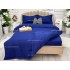 Lenjerie HoReCa, pat dublu, Damasc Finetat Deluxe cu Elastic, 4 piese, Albastru [7]