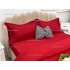 Lenjerie HoReCa, pat dublu, Damasc Finetat Deluxe cu Elastic, 4 piese, Rosu [6]