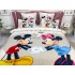 Lenjerie pat dublu,  FINET, 6 piese, IDENTICA CU POZA, Crem-Multicolor, Minnie&Mickey, inimioare [3]