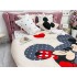 Lenjerie pat dublu,  FINET, 6 piese, IDENTICA CU POZA, Crem-Multicolor, Minnie&Mickey, inimioare, buline [8]