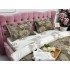 Lenjerie pat dublu, Pucioasa Romania, 4 piese, Bumbac Satinat Superior, Maro, flori [5]