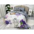 Lenjerie pat dublu, Ralex Pucioasa, Bumbac Satinat, 4 piese, 3D Digital Print, Gri-Mov, liliac [8]