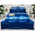 Lenjerie pat dublu, Ralex Pucioasa,  Finet, 6 piese, Albastru, fluturi [2]