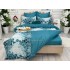 Lenjerie pat dublu, Ralex Pucioasa,  Finet, 6 piese, Albastru, stelute [7]