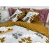 Lenjerie pat dublu, Ralex Pucioasa,  Finet, 6 piese, Bej-Maro, flori [8]