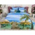 Lenjerie pat dublu, Ralex Pucioasa, 6 piese, Bumbac Finet, imprimeu 3D, IDENTIC CU POZA, Bleu, peisaj [2]