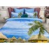 Lenjerie pat dublu, Ralex Pucioasa, 6 piese, Bumbac Finet, imprimeu 3D, IDENTIC CU POZA, Bleu, peisaj [3]