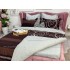 Lenjerie pat dublu, Ralex Pucioasa,  Finet, 6 piese, cu elastic, Gri-Maro, model elegant [7]