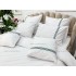 Lenjerie pat dublu, 8 piese, Bumbac 100% Percal, Alb-Verde [4]
