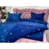 Lenjerie pat dublu cu doua feţe, bumbac satinat, 4 piese,  Bleumarin, stelute [9]