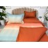 Lenjerie pat dublu cu doua feţe, bumbac satinat, 4 piese,  Portocaliu [7]