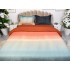 Lenjerie pat dublu cu doua feţe, bumbac satinat, 4 piese,  Portocaliu [3]