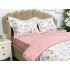 Lenjerie pat dublu cu doua feţe, bumbac satinat, 4 piese,  Roz, flori [5]