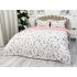 Lenjerie pat dublu cu doua feţe, bumbac satinat, 4 piese,  Roz, flori [8]