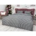 Lenjerie pat dublu cu doua feţe, bumbac satinat, 4 piese,  Gri, carouri [8]
